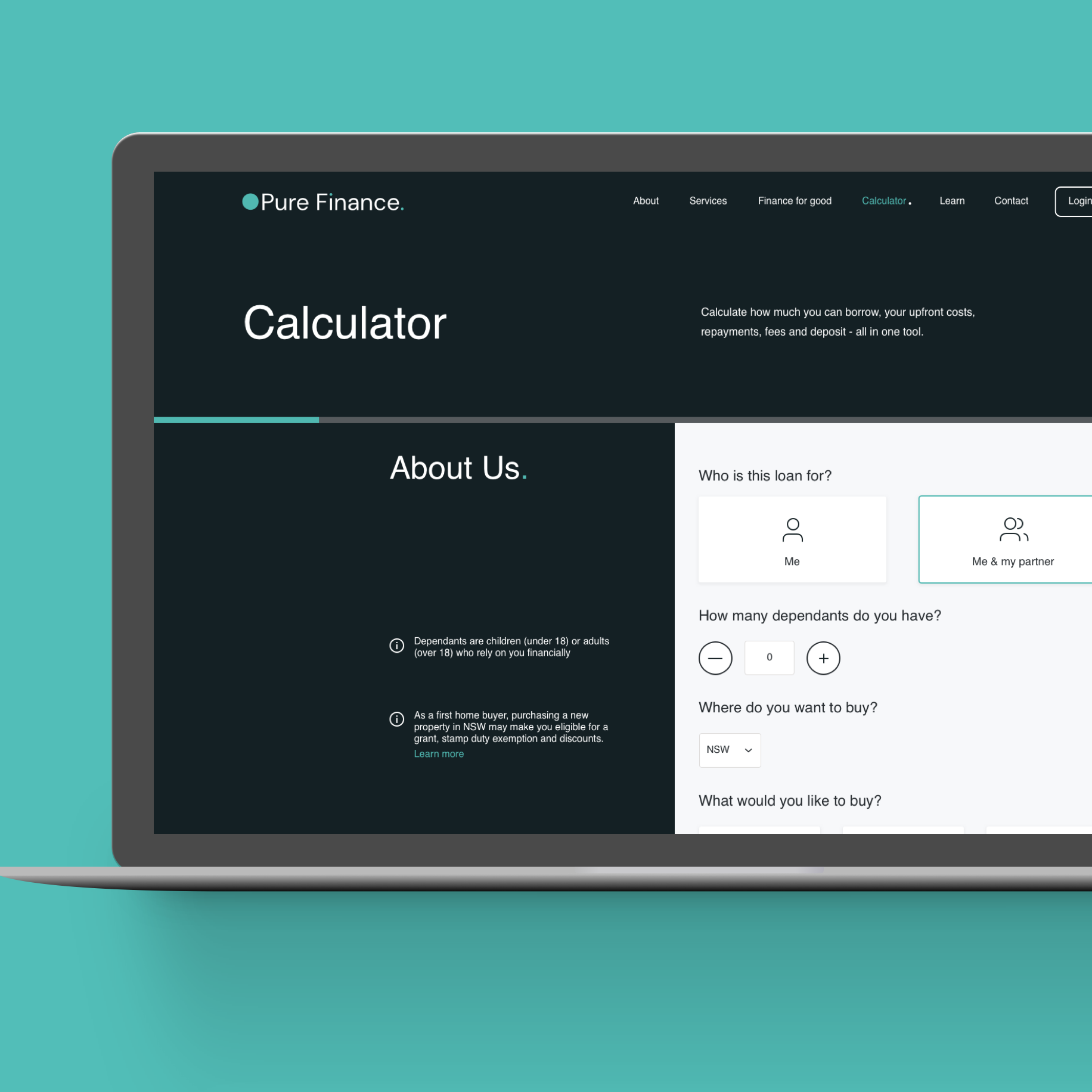 Website & Calculator redesign